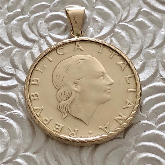 Jewelry | 14k Yg Bail Italian 20 Lire 
